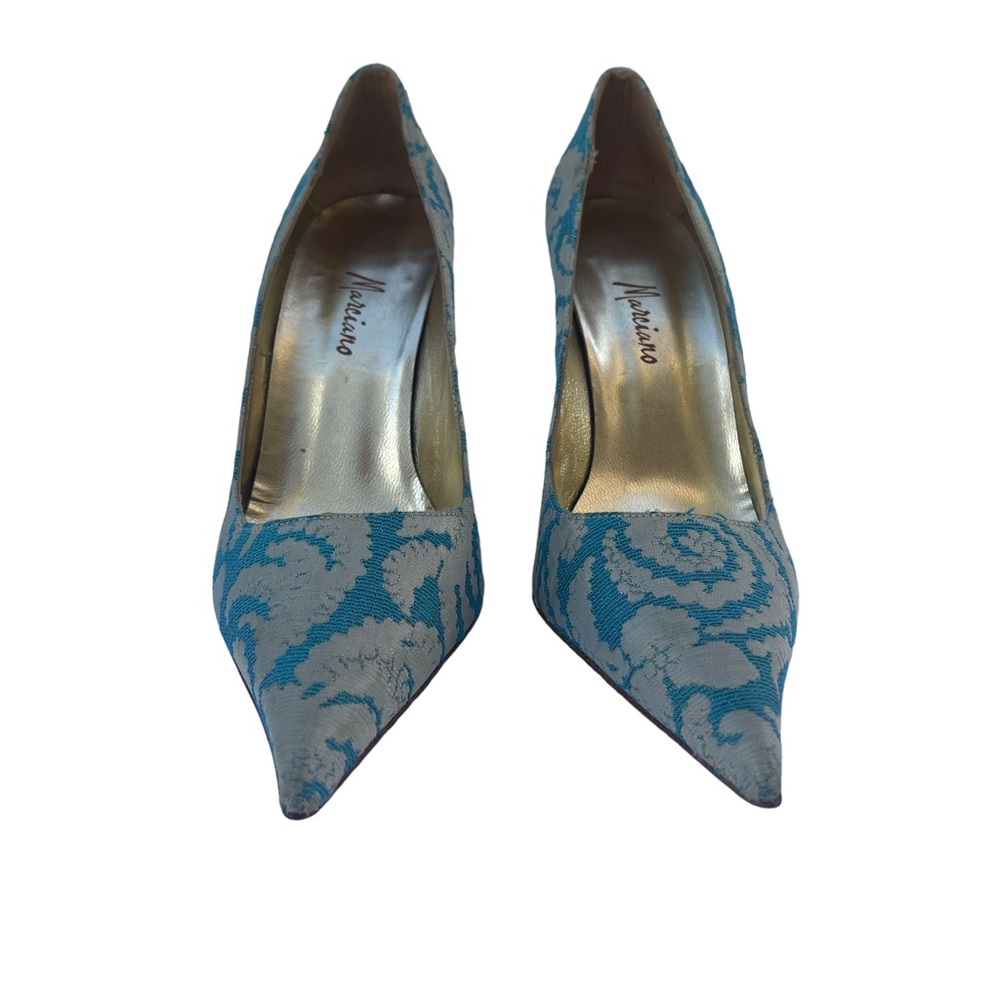 Marciano Satin Floral Print Stiletto Pumps 8.5 - Picture 5 of 9